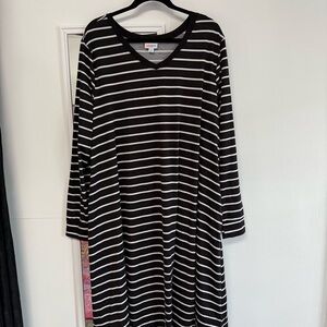 Black and White Striped Dress